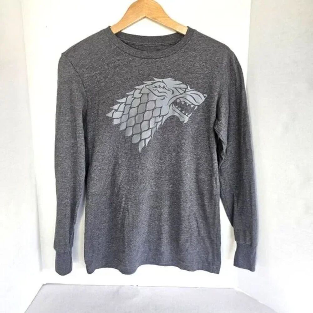 GOT Game of Thrones House Stark‎ Winter Is Coming Long Sleeve Fan Tee